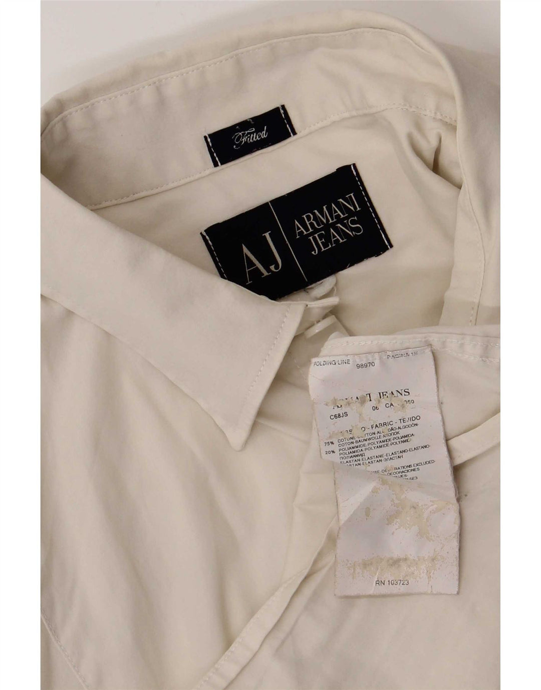 Armani Jeans Ανδρικό πουκάμισο με μεγάλο λευκό βαμβακερό