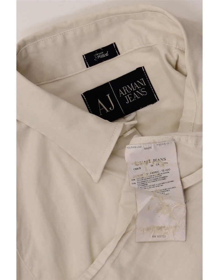 Armani Jeans Ανδρικό πουκάμισο με μεγάλο λευκό βαμβακερό
