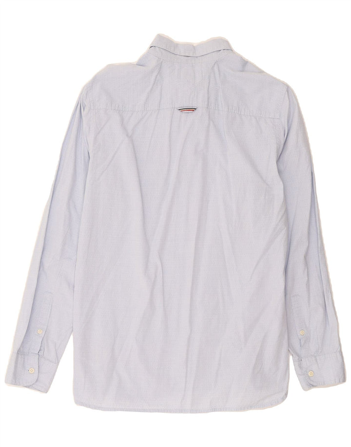 TOMMY HILFIGER Mens Shirt Medium Blue Spotted Cotton Vintage Tommy Hilfiger and Second-Hand Tommy Hilfiger from Messina Hembry 