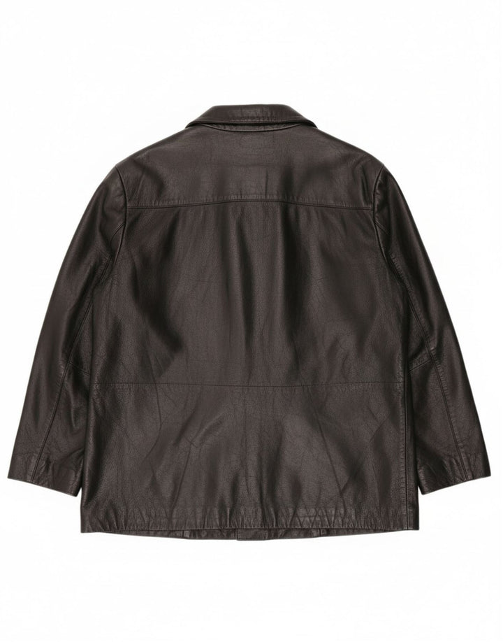 Vintage Γυναικείο Δερμάτινο Μπουφάν EU 42 Large Μαύρο