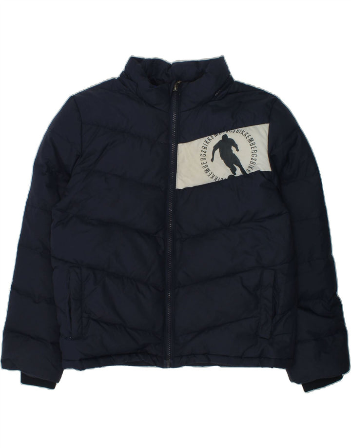 BIKKEMBERGS Boys Padded Jacket 7-8 Years Navy Blue Polyamide | Vintage Bikkembergs | Thrift | Second-Hand Bikkembergs | Used Clothing | Messina Hembry 