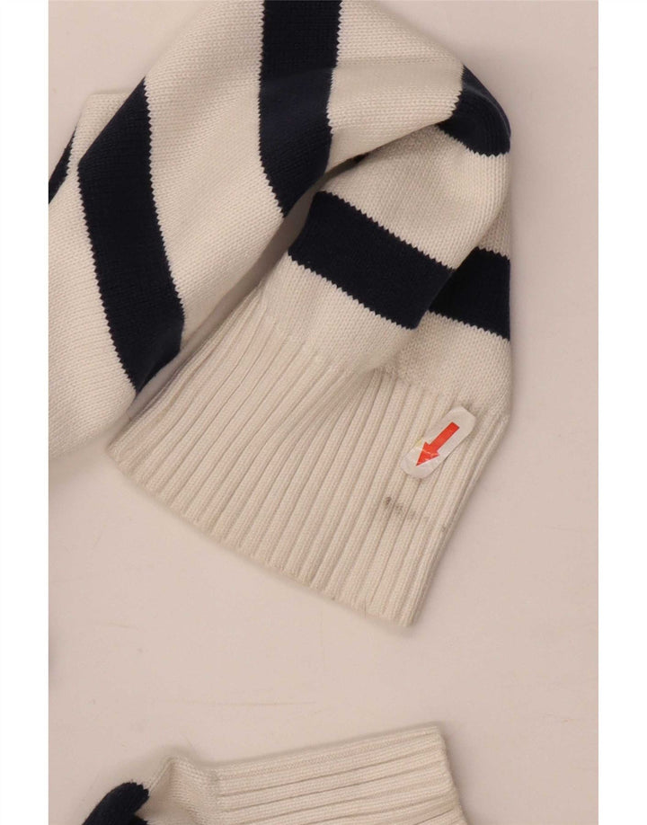 Ανδρικό πουλόβερ με λαιμόκοψη με κουμπιά Tommy Hilfiger Μεγάλο λευκό ριγέ