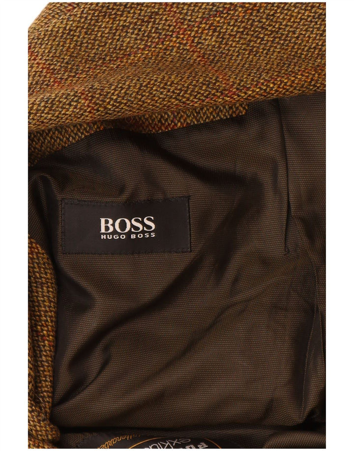 HUGO BOSS Ανδρικό σακάκι μπλέιζερ με 2 κουμπιά EU 56 3XL καφέ καινούργιο μαλλί