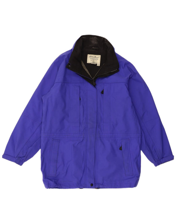 Eddie Bauer Γυναικείο μπουφάν με κουκούλα Utility UK 14 Medium Blue Polyester