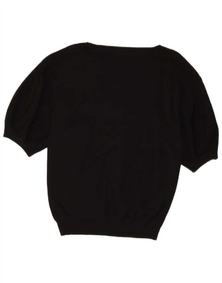 Massimo Dutti Γυναικείο πουλόβερ με λαιμόκαυστο UK 10 Small μαύρο