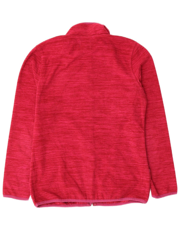 AVIREX Γυναικείο Fleece Jacket UK 14 Medium Pink Pinstripe Polyester