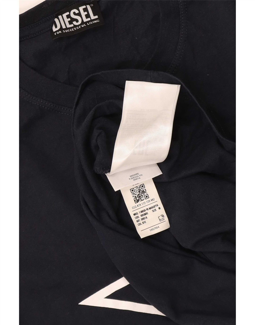 Ανδρικό γραφικό T-Shirt Diesel Top από μεσαίο ναυτικό μπλε βαμβακερό