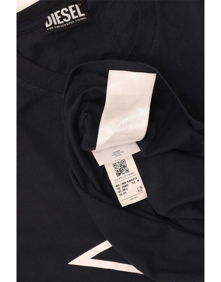 Ανδρικό γραφικό T-Shirt Diesel Top από μεσαίο ναυτικό μπλε βαμβακερό
