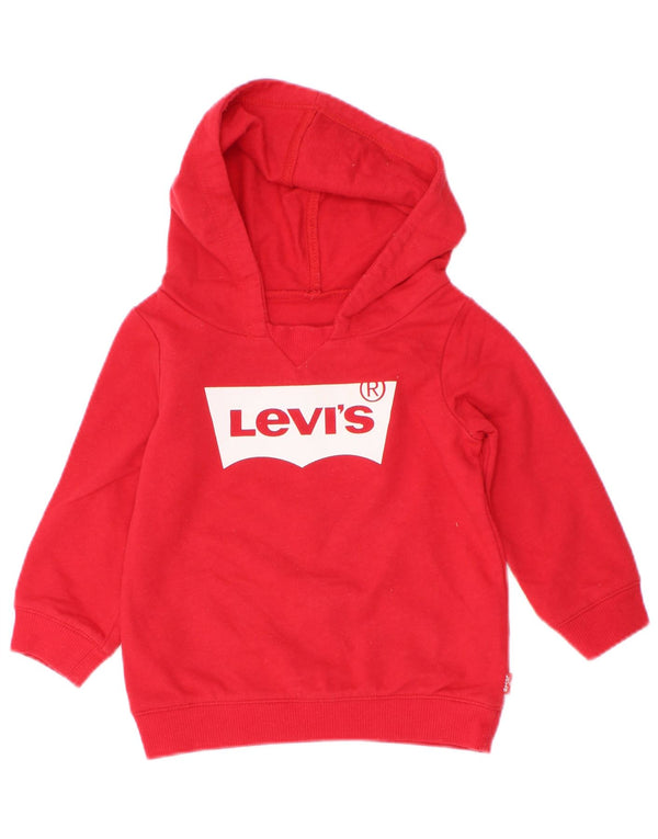 Levi's Baby Girls Graphic Hoodie Jumper 6-9 μηνών κόκκινο βαμβακερό
