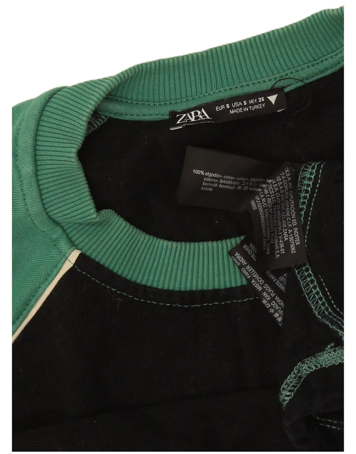 Zara Γυναικεία φούτερ μεγάλου μεγέθους Jumper UK 10 Small Black Colourblock