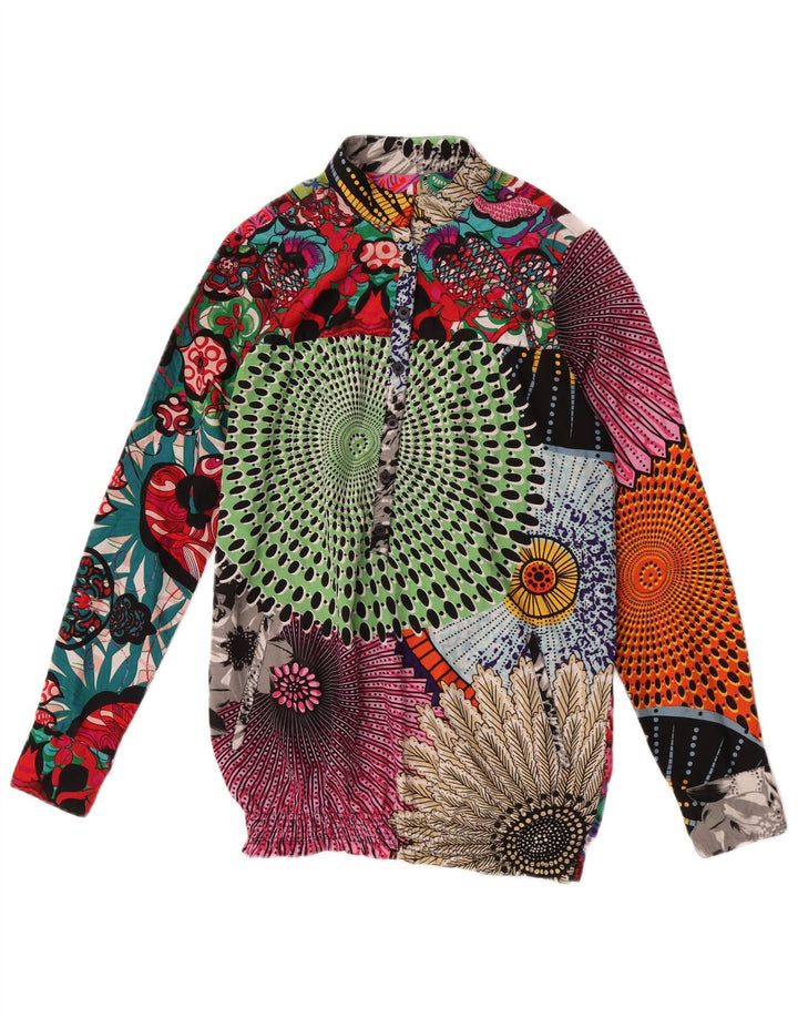 Desigual γυναικείο πουλόβερ μπλούζα UK 10 Small πολύχρωμο συνονθύλευμα