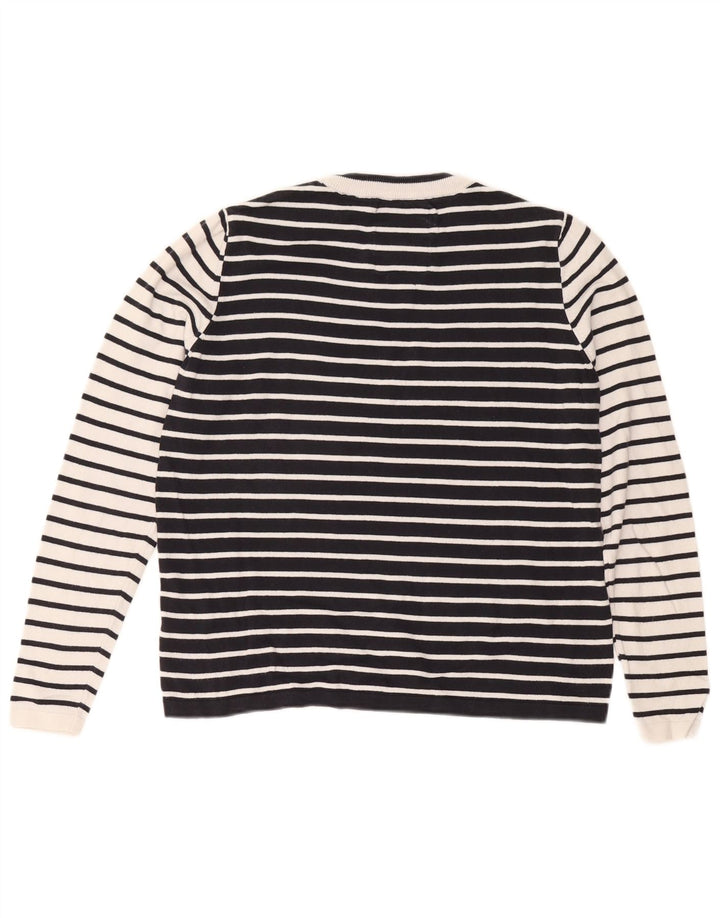 Superdry Γυναικείο πουλόβερ με λαιμόκοψη μεγάλου μεγέθους UK 10 Small White