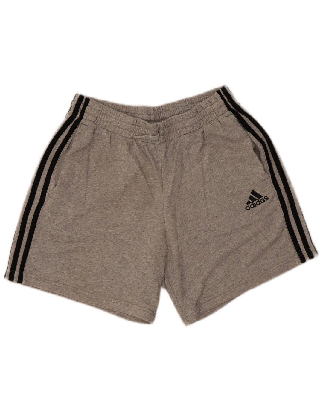 Ανδρικό αθλητικό σορτς Adidas από βαμβακερό μεσαίο γκρι