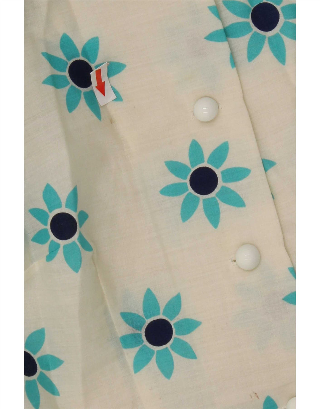 Vintage γυναικείο μάξι πουλόβερ φόρεμα UK 10 Small White Floral