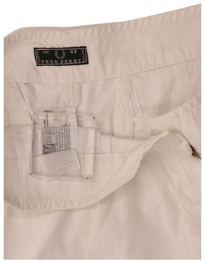 Fred Perry Γυναικείο σορτς Chino IT 44 Medium W30 Λευκό βαμβακερό