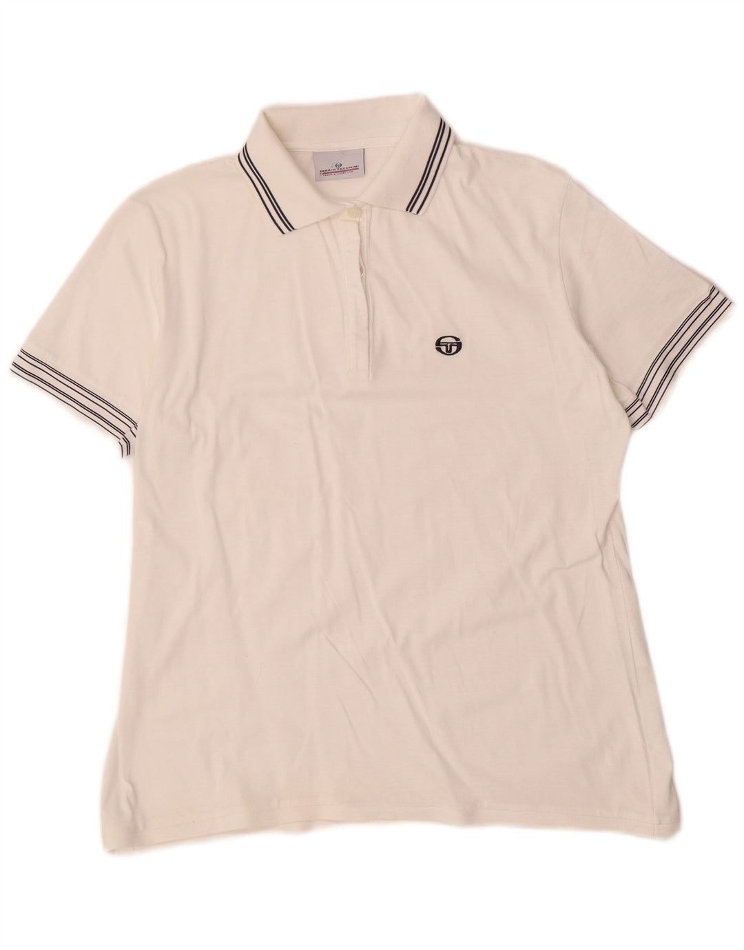 Sergio Tacchini Γυναικείο Πόλο Μπλουζάκι IT 48 XL Λευκό βαμβακερό