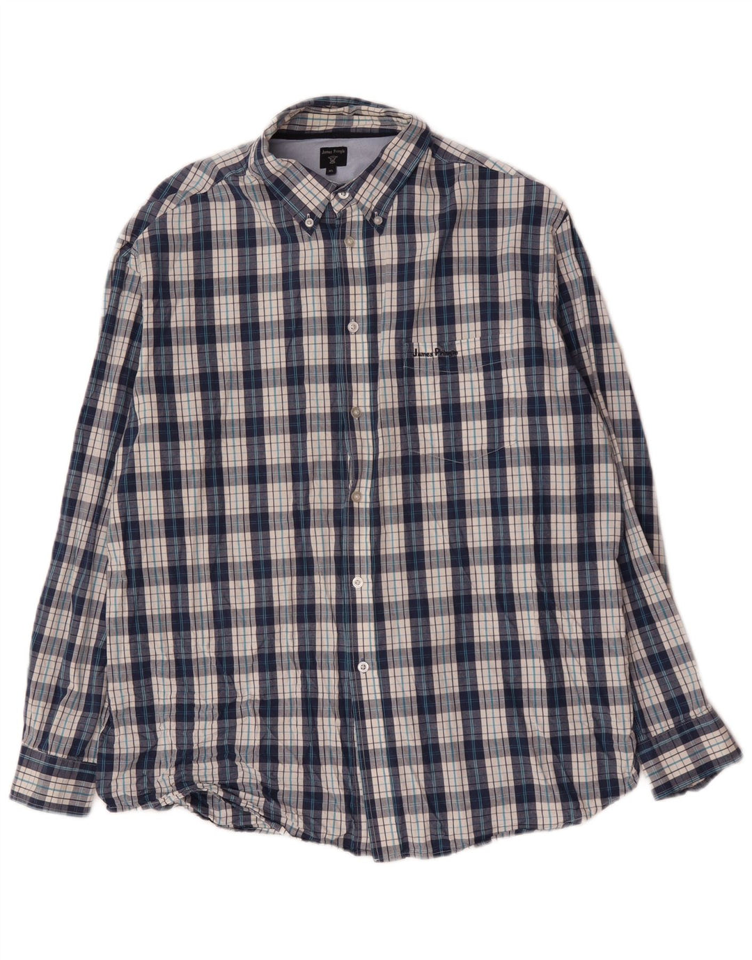 Ανδρικό πουκάμισο James Pringle XL Blue Check Cotton