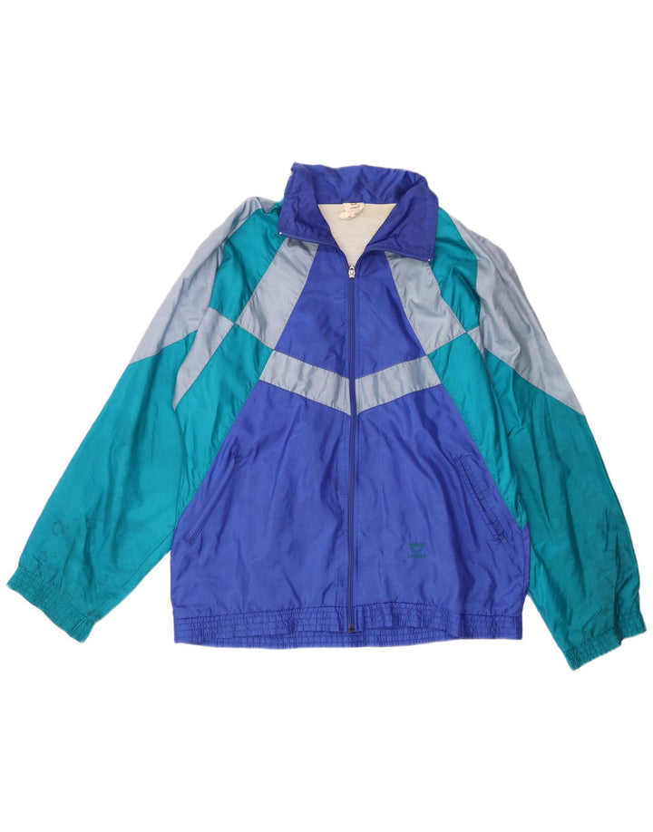 Ανδρική φόρμα Leopard Top Jacket UK 42/44 Large Blue Colorblock Nylon