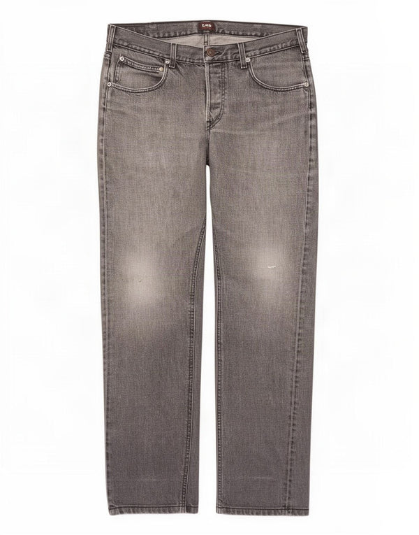 Lee Mens Blake Straight Jeans W34 L32 Γκρι βαμβακερό