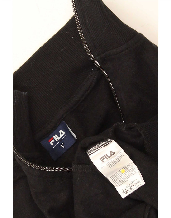 Fila Γυναικεία φόρμα oversized Top Jacket UK 10 Small Black Cotton