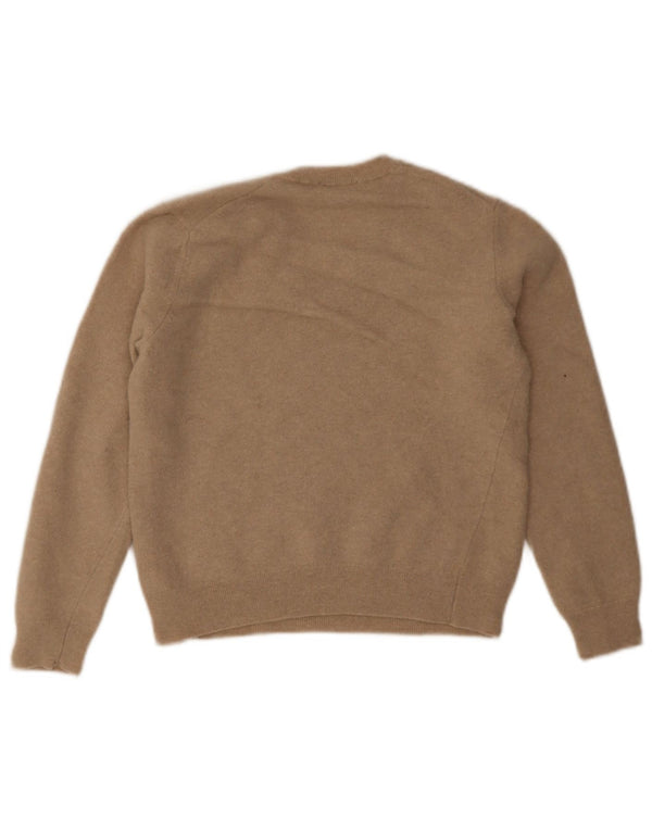 Πουλόβερ Benetton Girls V-Neck Jumper 11-12 ετών Μεγάλο μπεζ νέο μαλλί