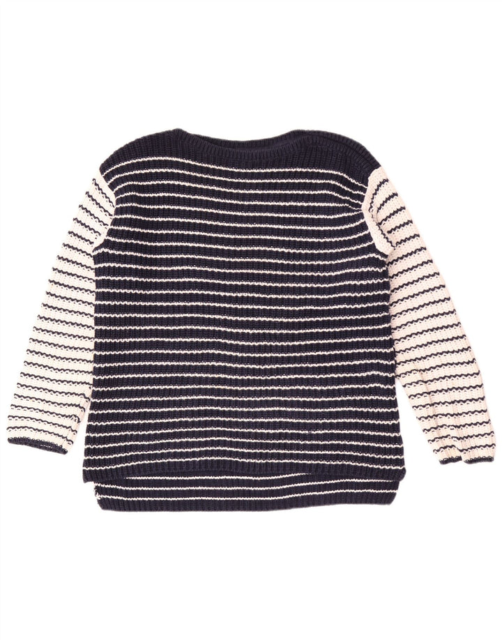 Marks & Spencer Γυναικείο πουλόβερ με λαιμό σκάφος UK 14 Medium Navy Blue