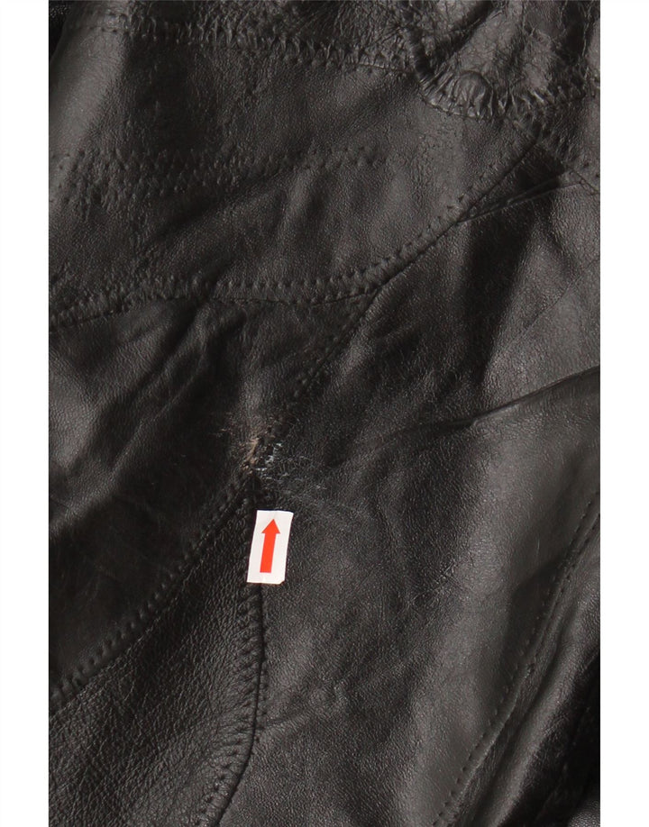 VINTAGE Ανδρικό Δερμάτινο Μπουφάν UK 40 Large Μαύρο Δερμάτινο