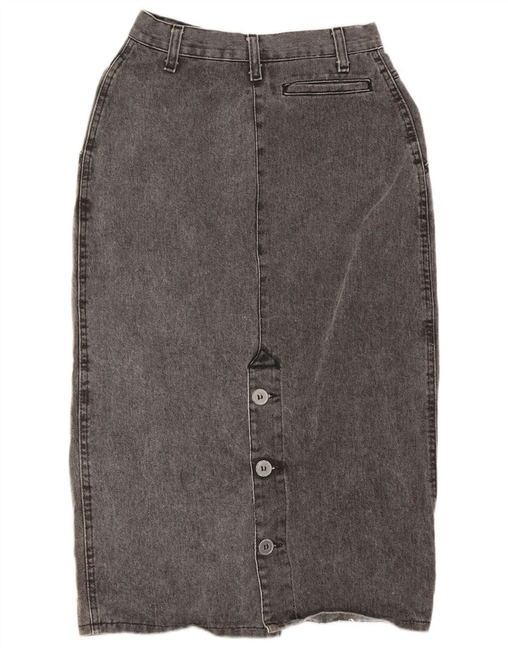 VINTAGE Γυναικεία Τζιν Φούστα W26 Μικρή Γκρι Βαμβακερή