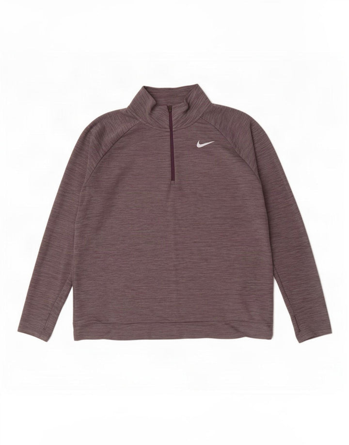 Ανδρική φόρμα πουλόβερ με φερμουάρ Nike Dri Fit Top XL Πολυεστέρας με γκρι φλύκταινες