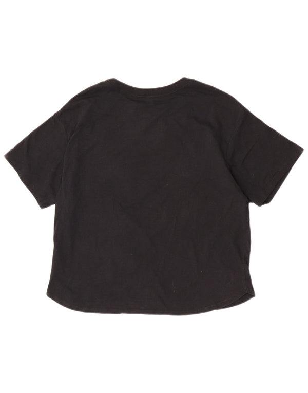 Jordan Girls Graphic T-Shirt Top 13-14 Years XL Μαύρο φλοράλ βαμβακερό