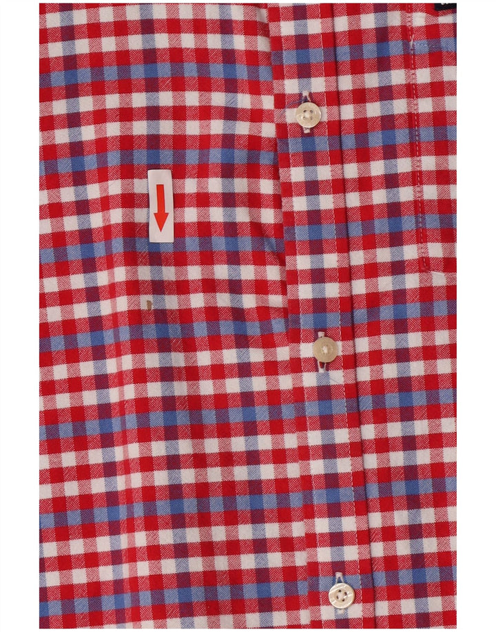 Ανδρικό κοντομάνικο πουκάμισο Superdry 2XL Red Gingham Cotton