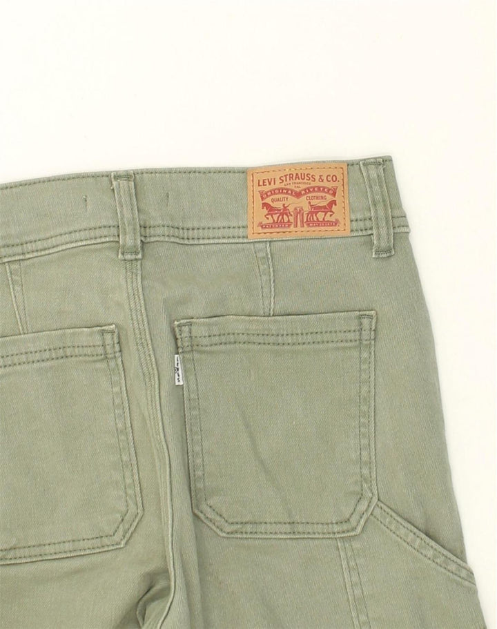LEVI'S Womens 724 High Waist Crop Straight Jeans W25 L25 Green Cotton | Vintage Levi's | Thrift | Second-Hand Levi's | Used Clothing | Messina Hembry 