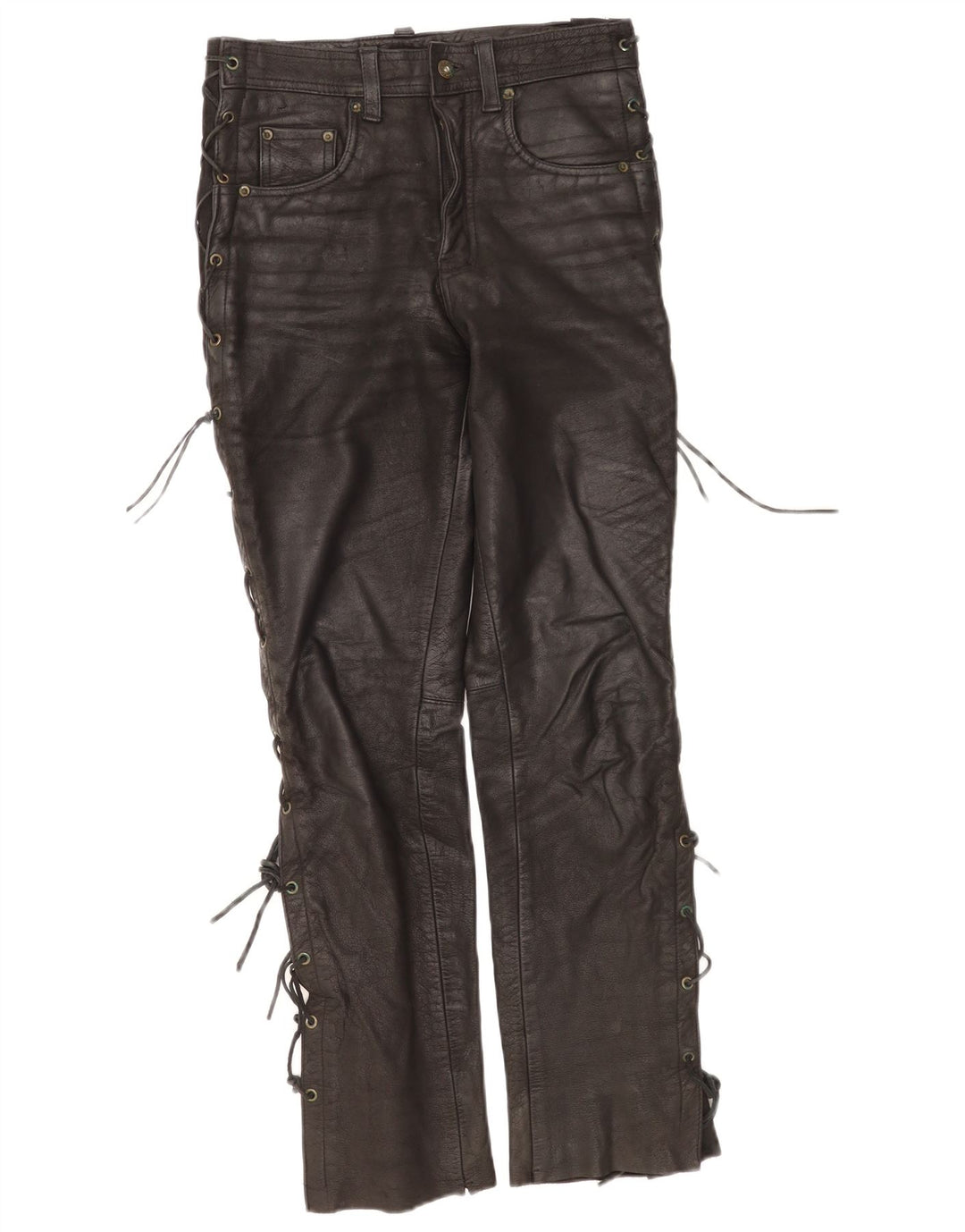 Γυναικείο Δερμάτινο Παντελόνι Modeka W28 L30 Μαύρο Δερμάτινο