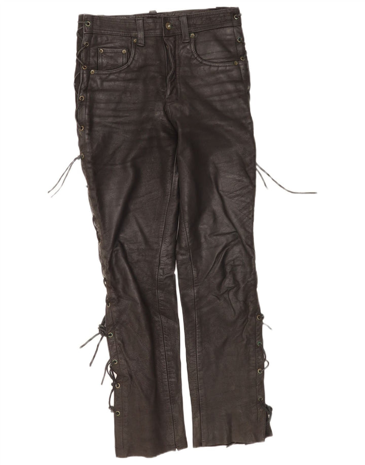 Γυναικείο Δερμάτινο Παντελόνι Modeka W28 L30 Μαύρο Δερμάτινο