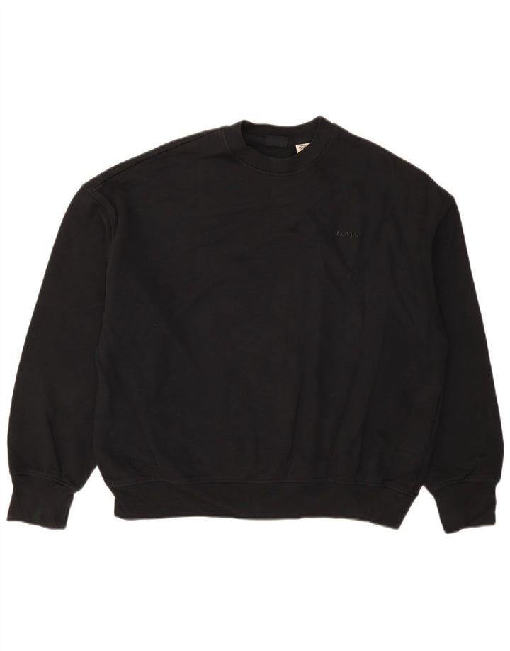 Γυναικείο φούτερ Levi's Oversized Jumper UK 6 XS Μαύρο βαμβακερό