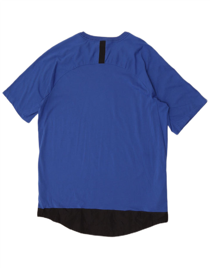 Ανδρικό T-Shirt Nike Top Large Blue Colourblock Πολυεστέρας