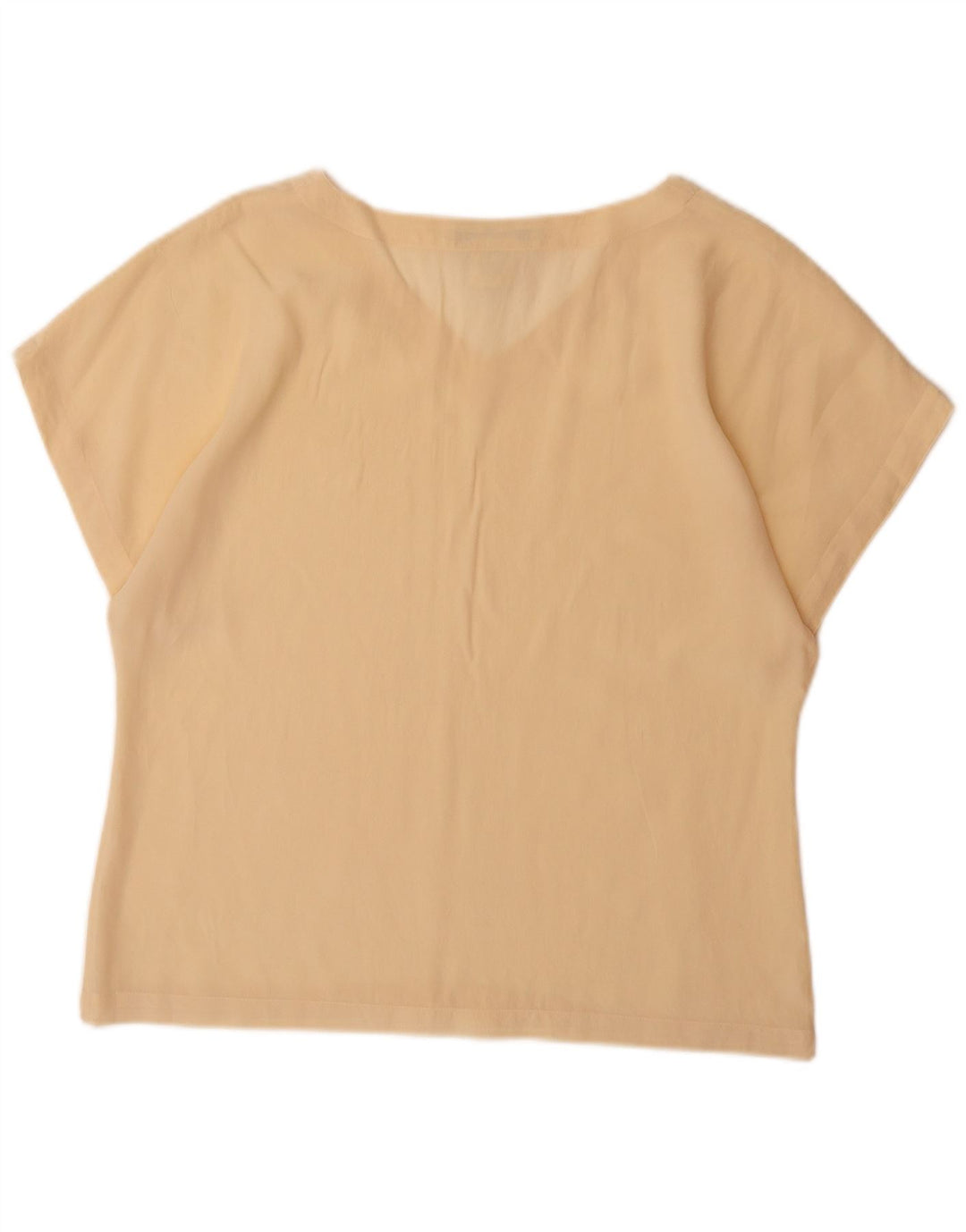 MAX MARA Γυναικείο T-Shirt Top UK 14 Large Beige Silk