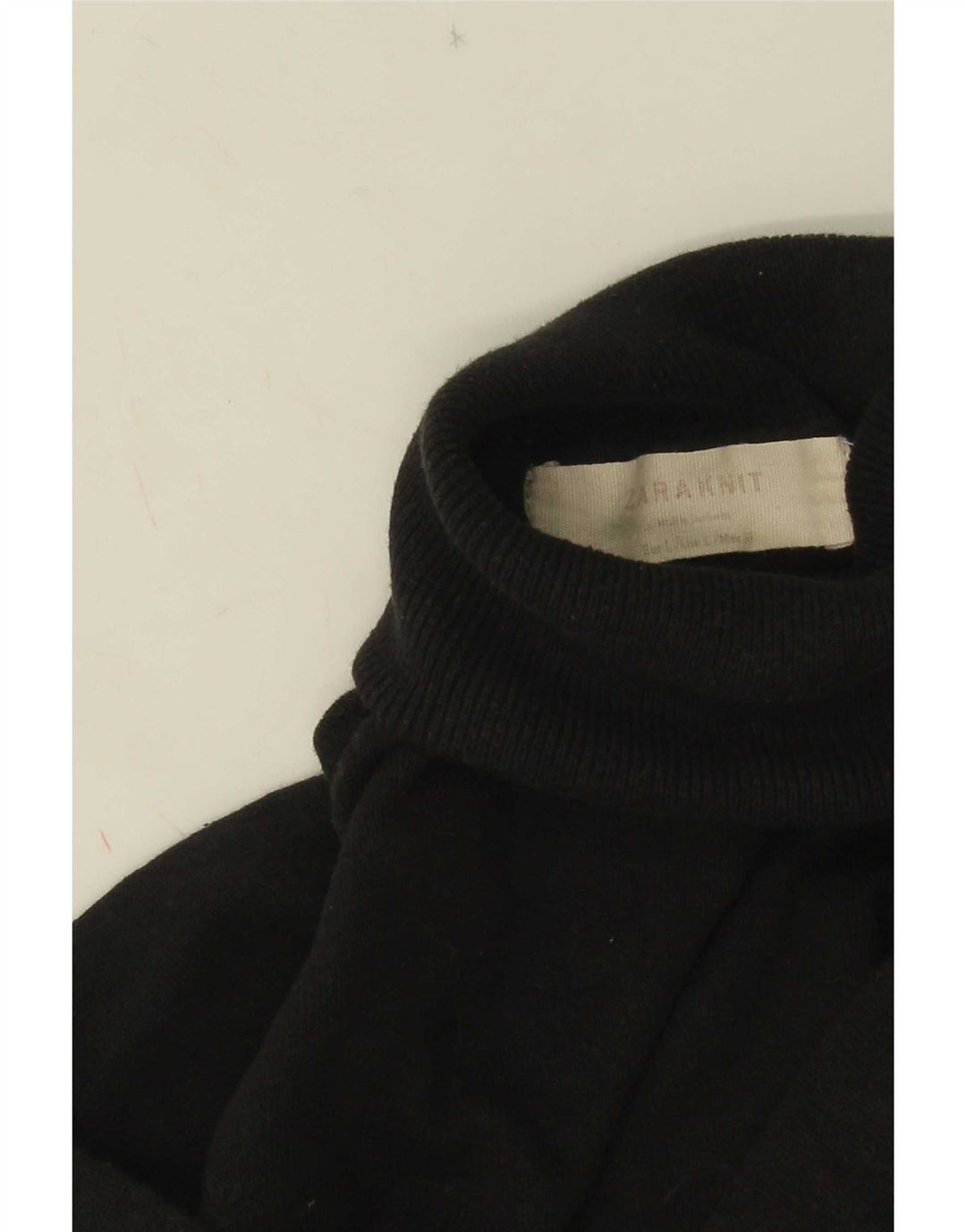 Zara Γυναικείο πουλόβερ με ρολό λαιμόκοψη UK 14 μεγάλο μαύρο