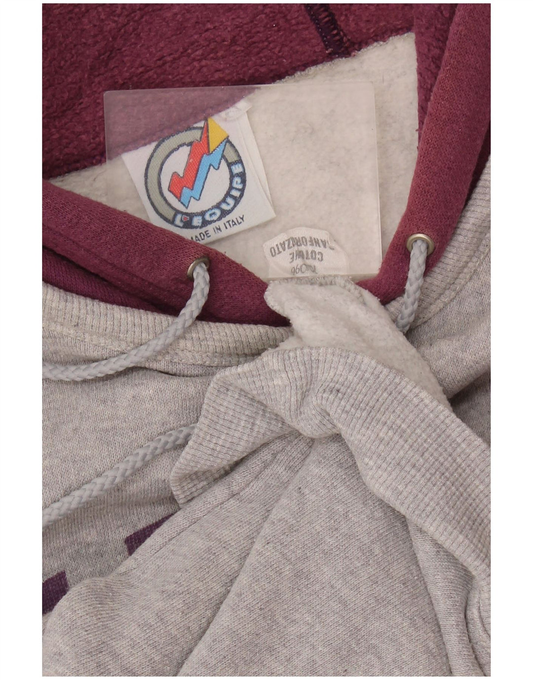 L'Equipe Γυναικεία γραφικά Loose Fit Hoodie Jumper UK 20 2XL Γκρι βαμβακερό