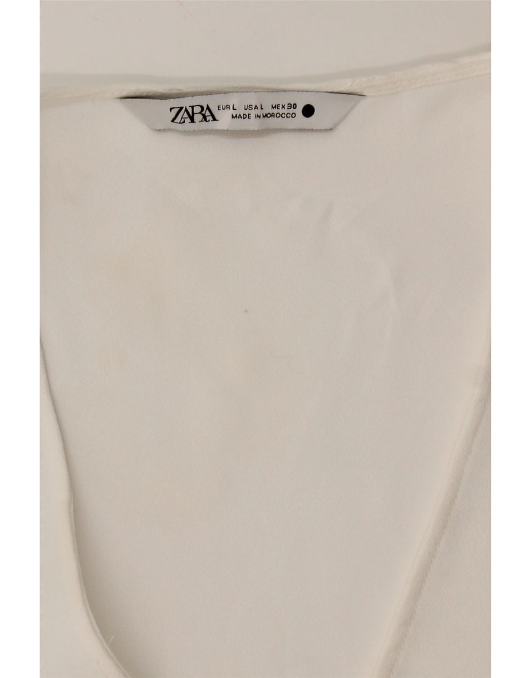 Zara Γυναικεία μακρυμάνικη μπλούζα τοπ UK 16 Large White