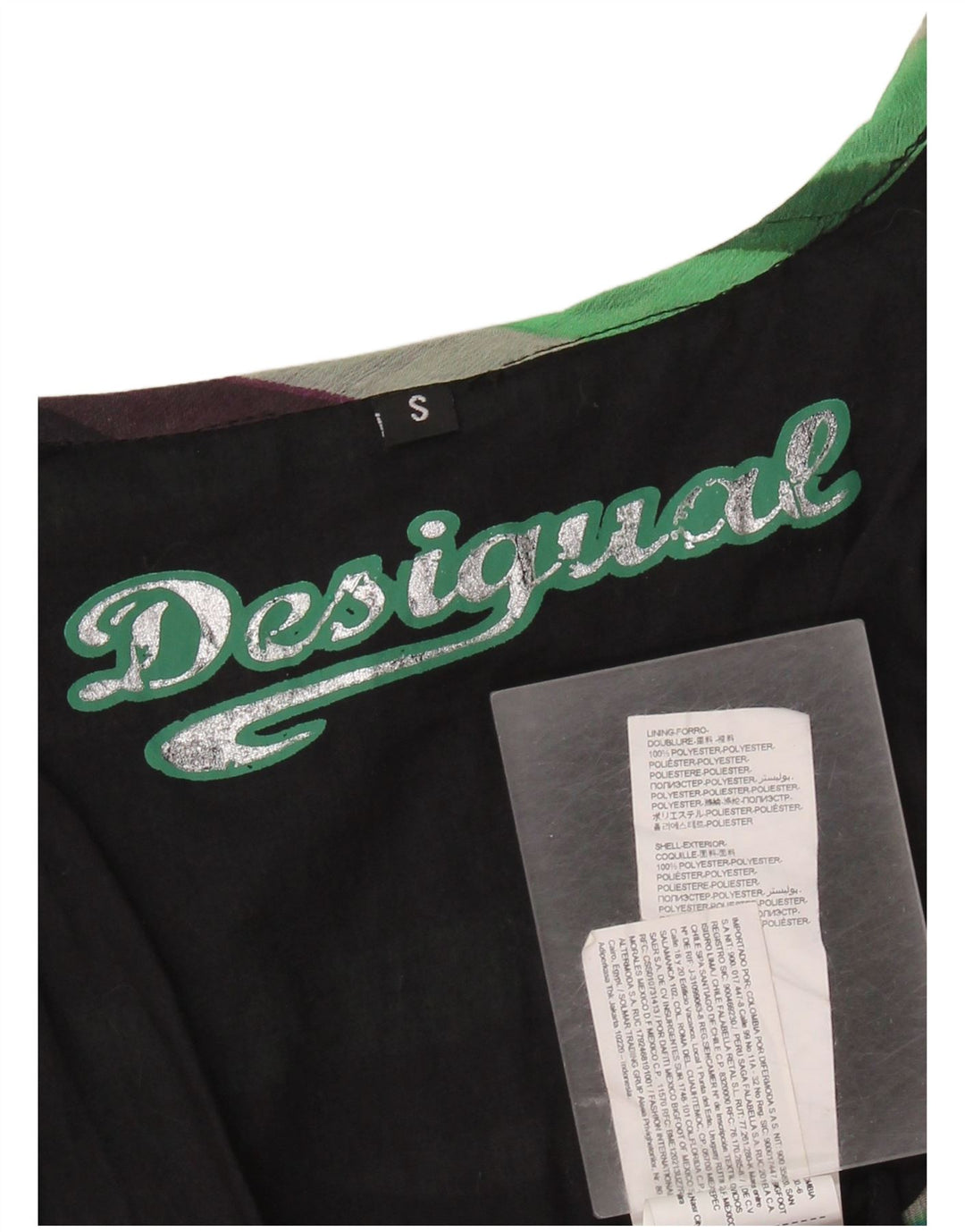 DESIGUAL Γυναικεία υπερμεγέθη μπλούζα τοπ UK 10 μικρές πολύχρωμες ριγέ