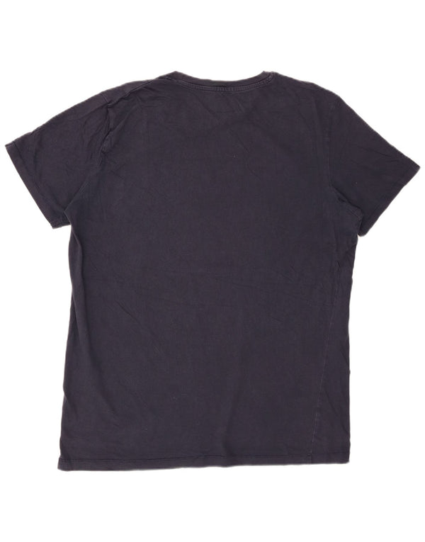 JACK & JONES Ανδρικό γραφικό T-Shirt Top XL Navy Blue Cotton