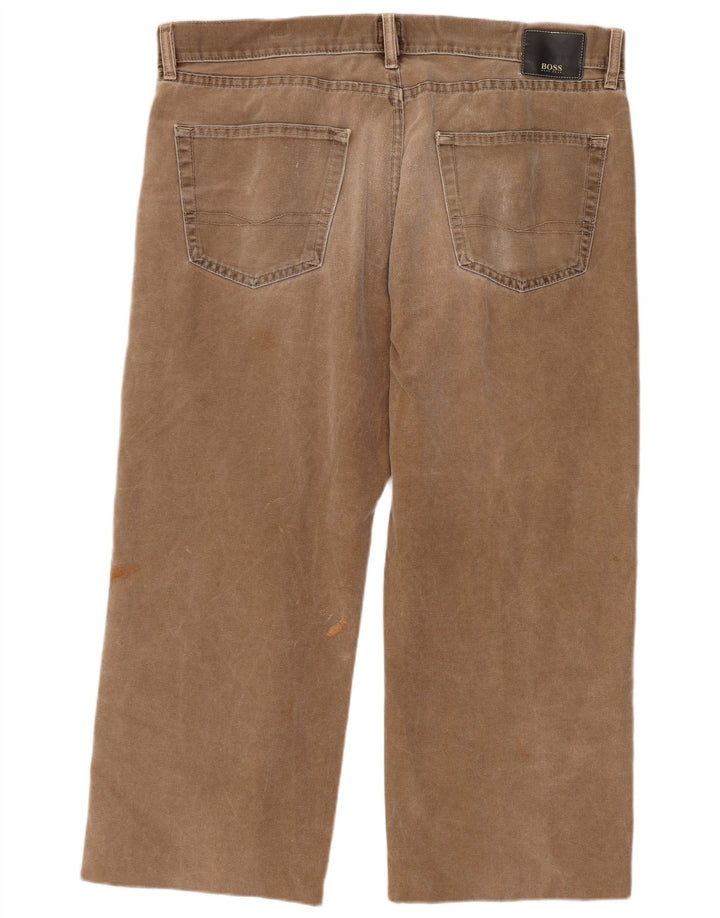 Ανδρικό τζιν HUGO BOSS Cropped W38 L25 Καφέ Βαμβακερό