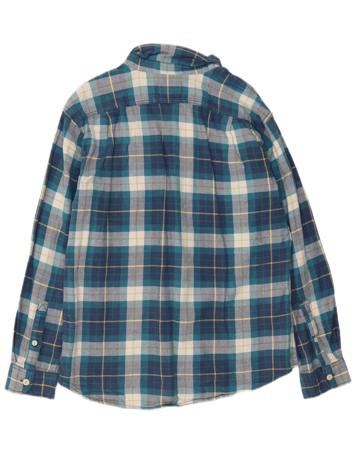 EDDIE BAUER Ανδρικό πουκάμισο Classic Fit Flannel Μεγάλο Μπλε Καρό Βαμβακερό