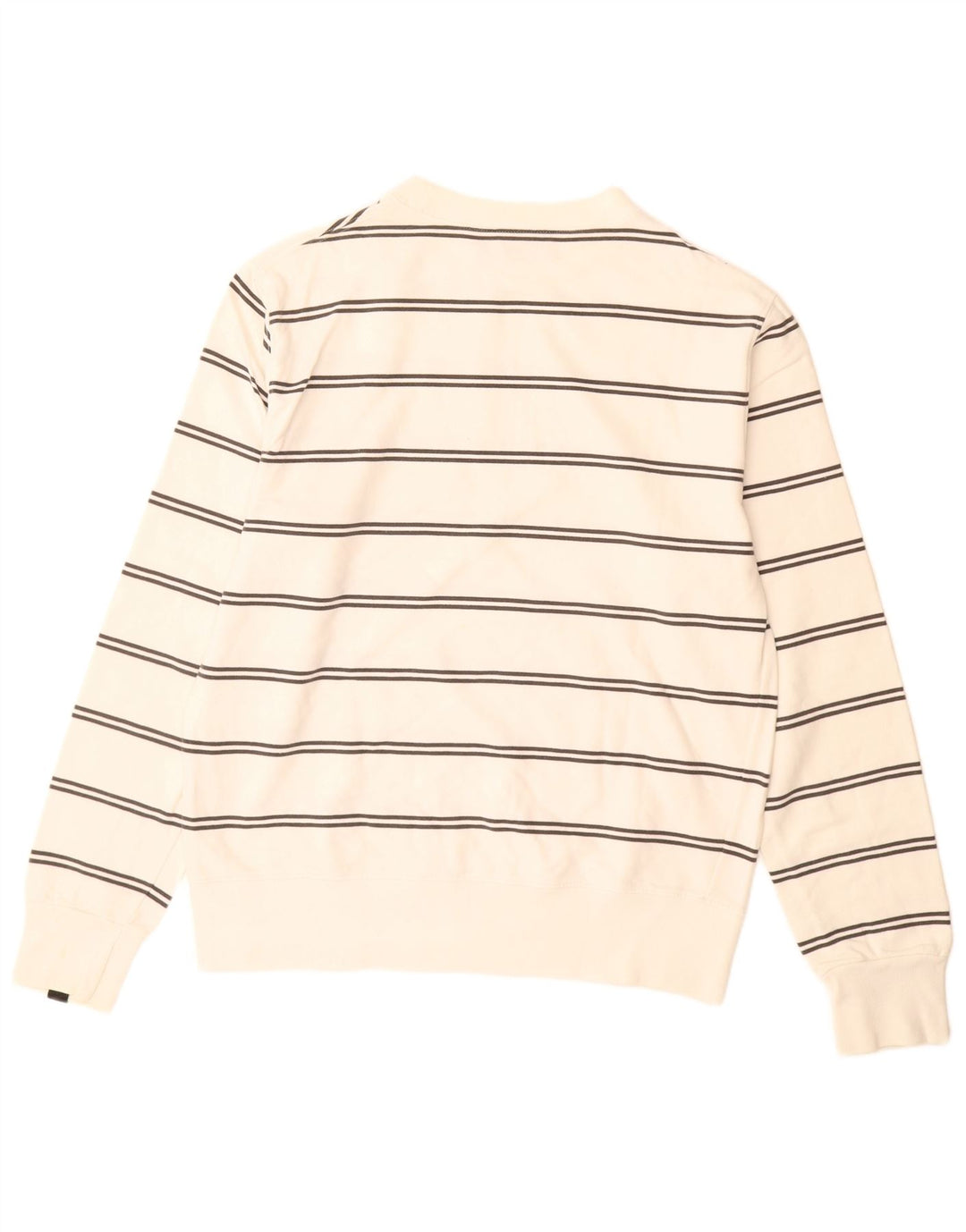 Ανδρικό γραφικό φούτερ CONVERSE Jumper από μεσαίο άσπρο βαμβακερό ριγέ