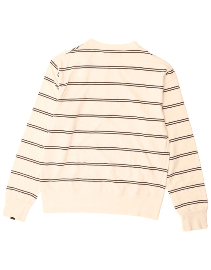 Ανδρικό γραφικό φούτερ CONVERSE Jumper από μεσαίο άσπρο βαμβακερό ριγέ