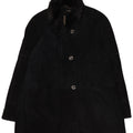 Vintage Γυναικείο Χαλαρό Δερμάτινο Παλτό IT 42 Medium Navy Blue