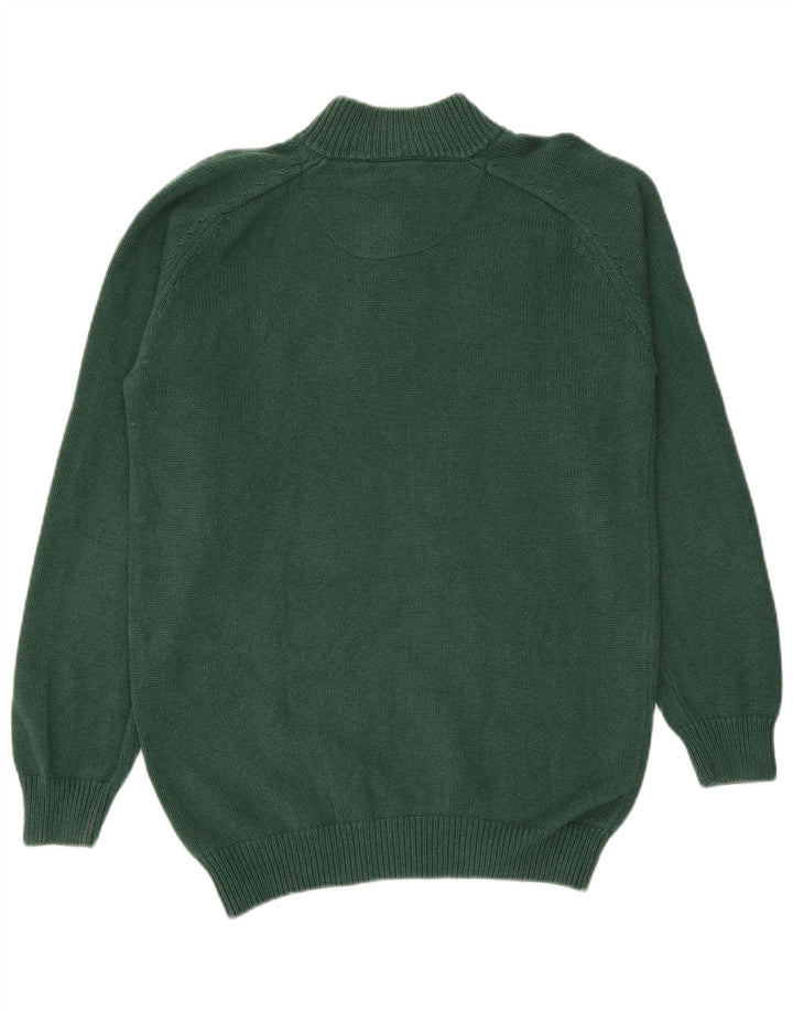 Massimo Dutti Ανδρικό πουλόβερ με λαιμό με κουμπιά, μεσαίο βαμβακερό