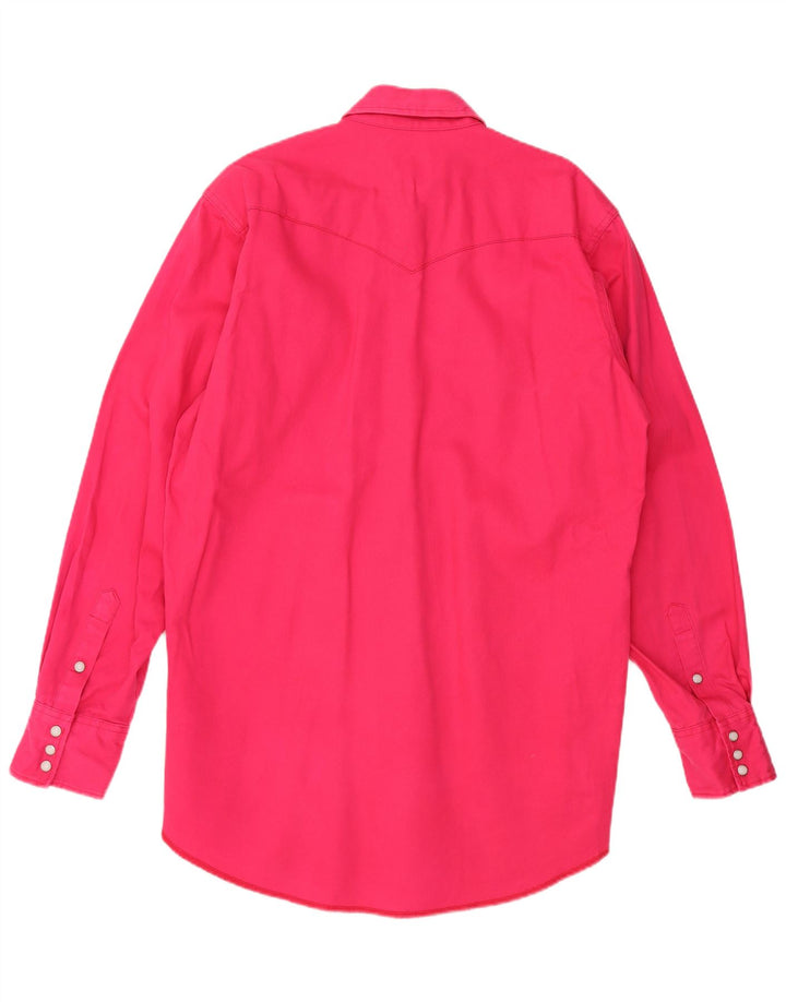 Ανδρικό ψηλό πουκάμισο WRANGLER μεγάλο ροζ βαμβακερό