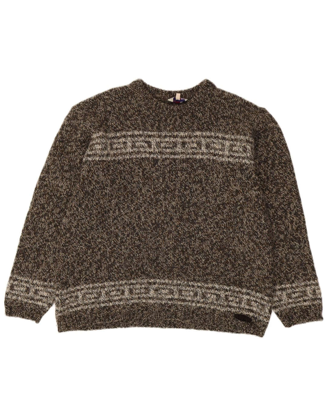 Γυναικείο πουλόβερ Levi's Crew Neck Jumper UK 14 Medium Brown Fair Isle